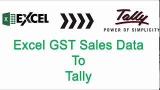 Excel GST Sales to Tally Sales [upl. by Atinahc99]