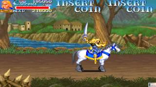 KNIGHTS OF THE ROUND ARCADE GAMEPLAY ONE CREDIT ALL [upl. by Namlas]