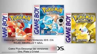 Descarga Pokemon Game Boy Color cia Amarillo Azul Rojo Oro Plata Cristal [upl. by Shornick625]