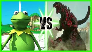 Kermit Vs Shin Godzilla SFM PARODY [upl. by Raynor]