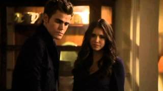 TVD 2X01 Stefan Elena Katherine pretends to be Elena Damon tells Stefan he kissed her [upl. by Atiekal857]