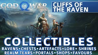 God of War  Cliffs of the Raven All Collectible Locations Ravens Chests Artefacts Shrines [upl. by Siramed100]