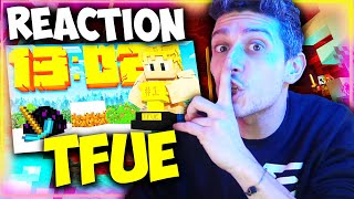 REACTION TFUE FINISCE MINECRAFT IN 13 MINUTI  suo NUOVO RECORD [upl. by Yeneffit]