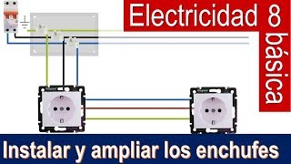 Electricidad básica 8 instalar y ampliar enchufes Bricocrack [upl. by Ola174]