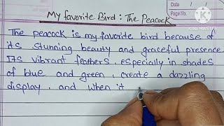 my favorite bird essay in english  Essay on peacock in english  paragraph on my favourite bird [upl. by Vite]