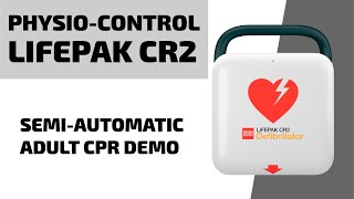 PhysioControl LIFEPAK CR2 AED  SemiAutomatic CPR Demo [upl. by Ahsilram168]