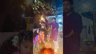 Diwali Pooja😳Last Bomb💣😱shorts diwali charanspy trending story happy [upl. by Leduar]