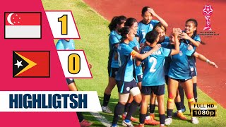 SINGAPURA VS TIMUR LESTE 10 HIGHLIGTHS AND GOAL  AFF WOMEN 2024 [upl. by Neeli]