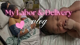 LABOR amp DELIVERY VLOG 💕 Raw Labor at 37 wks  medicated birth  Positive delivery experience [upl. by Alliuqa657]