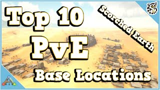 TOP 10 PvE Base Locations  Scorched Earth  Ark Survival Evolved [upl. by Annunciata574]