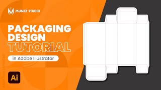 Packaging Design Tutorial in Adobe Illustrator 2024  How To Create Dieline Step by Step [upl. by Eittak]