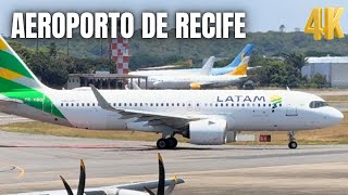 POUSO É DECOLAGEM AEROPORTO DE RECIFE Segundafeira 7 de outubro de 2024 4k [upl. by Lillie592]