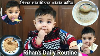 ৮ মাস বাচ্চার সকাল থেকে রাত পর্যন্ত খাবার রুটিন।8 Month Baby Daily Routine amp Food Chart। Baby Food [upl. by Handler868]