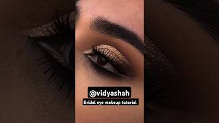 Bridal Glittery Smokey eye makeup tutorial💫shorts makeup makeupartist makeuptutorial eyemakeup [upl. by Annauqaj477]