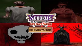 Spookys Jump Scare Mansion HD Renovation  All Death Scenes Main Endless Karamari Hospital [upl. by Stoller410]