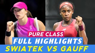 Iga Swiatek Peak Class Vs Coco Gauff • Full Highlights🔥Next Level Supreme Tennis Cincinnati GAME [upl. by Euqirat]