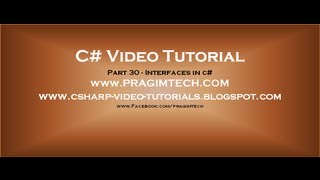 Part 30  C Tutorial  Interfaces in cavi [upl. by Arlie620]