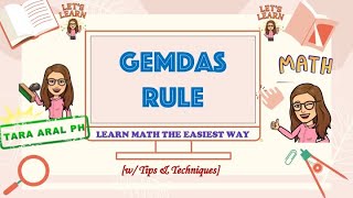 How to perform GEMDAS [upl. by Thedric423]