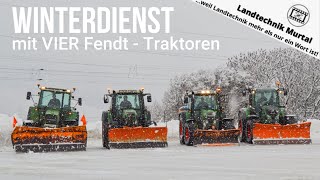 Winterdienst mit VIER FENDT  Traktoren  Landtechnik Murtal [upl. by Det]