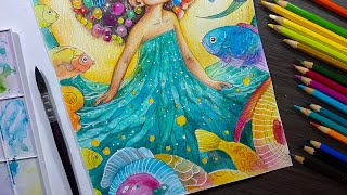 Parte 02 Página livro de colorir Oceano Fantasia [upl. by Tenom]