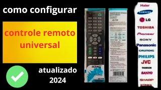 como configurar o controle universal lelong LE 7740 em minutos [upl. by Teplica]