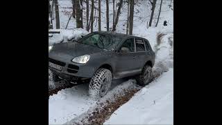 Porsche Cayenne on 35s Snow Off Road [upl. by Nahij536]