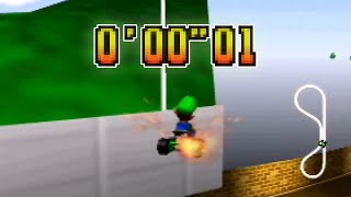 Mario Kart 64  Luigi Raceway SC lap World Record  001 NTSC [upl. by Dnaltroc]