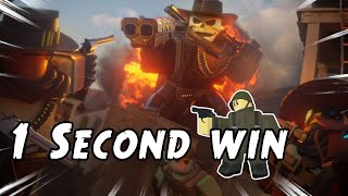 1 SECOND WIN QUICKDRAW BADLANDS II TDS  TOWER DEFENCE SIMULATOR ROBLOX [upl. by Ecneret]