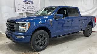 Blue 2023 Ford F150 Lariat 502A Sport Package Review [upl. by Ennaj]