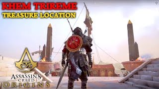 Assassins Creed Origins  Khem Trireme  Treasure Location  Letopolis [upl. by Anirual]