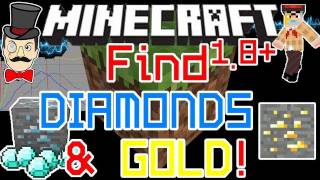 Minecraft How to FIND DIAMONDS amp GOLD in 18 and 19  New Spawning Levels [upl. by Linc]