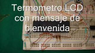 Proyecto Termómetro digital LCD con PIC 16F877A [upl. by Gleda]