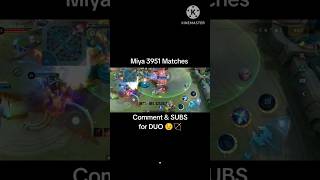 Miya 3951 Matches  ML Season 34 mobilelegends shortgamehighlights [upl. by Kletter787]