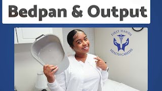 Bedpan and Output with Hand Washing  State Board Nursing Skill Technique [upl. by Constantino]