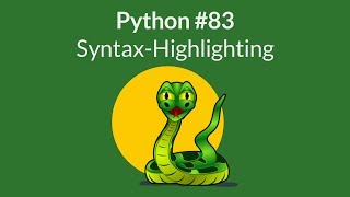 PythonProgrammierung  pygments  SyntaxHighlighting [upl. by Viddah]