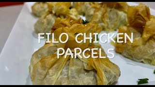 FILO CHICKEN PARCELS  pastry delights [upl. by Abas]