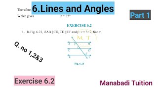 9th class mathsChapter 6🤷‍♀️Lines and Angles💁‍♂️Exercise 62 Qno 12amp3 part 1with notes [upl. by Ijneb]