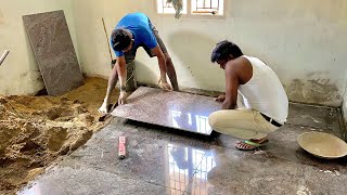 Technical Granite Flooring3ft Piece Granite Accurately Installation on BedroomFlooring Design [upl. by Hermione]