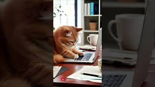 Cute Cat Doing Typing 😺😺 Cat Story cute cat funny junglestory [upl. by Dunston]