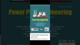 Power plant engineeringgtuBEsem 7Mechanical engineering books pdf [upl. by Ayalat]