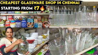 Best and Cheap Glassware in Chennai  Indian Glassware emporium  Kitchen Glassware  Madras life [upl. by Salome]