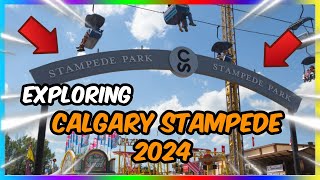 Calgary Stampede 2024  Stampede Grounds Walking Tour RAW [upl. by Netti]