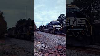 Norfolk Southern manifest train E50 approaches Raleigh NC at Powell Drive 11102024 [upl. by Ialohcin316]