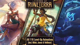 All 116 Level UpAscend Animations including Nilah Janna and Volibear  Legends of Runeterra [upl. by Meehar]