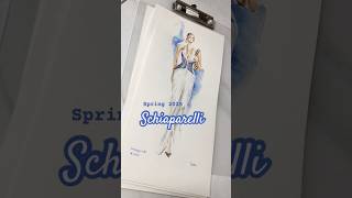 Schiaparelli spring 2025 fashionsketching parisfashionweek shorts artsketch [upl. by Akineg185]