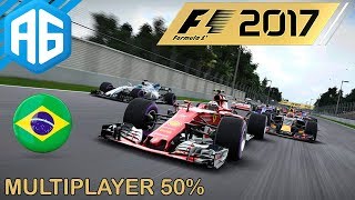 F1 2017  ACONTECEU DE TUDO NA MINHA PRIMEIRA CORRIDA MULTIPLAYER NO F1 PortuguêsBR [upl. by Kati864]