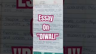 Essay on DiwaliTen lines essay on Diwali diwali Diwali essay essay essay writing [upl. by Byrdie]