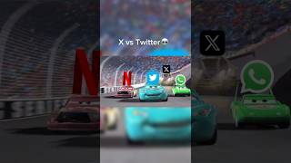 Twitter VS X ☠️ mcqueen carscarsmovie disney [upl. by Pilar]