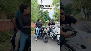 Wait for end 🤪 fun funny comedy biker rider shorts short shortvideo hayabusa splendor [upl. by Ainud995]