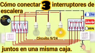 Cómo conectar UN INTERRUPTOR TRIPLE DE ESCALERA [upl. by Eiramnaej125]